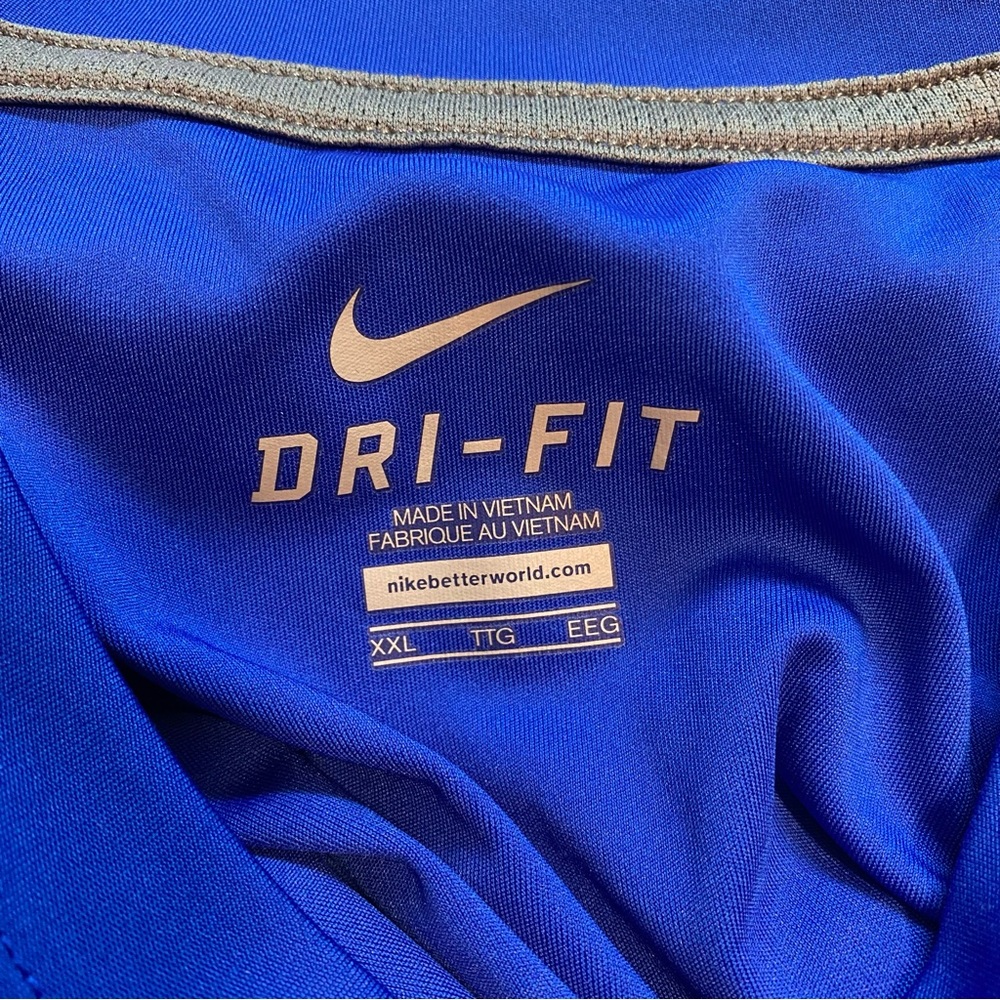 Nike DRI-FIT Men's‎ Short Sleeve Shirt XXL Blue - Picture 3 of 7
